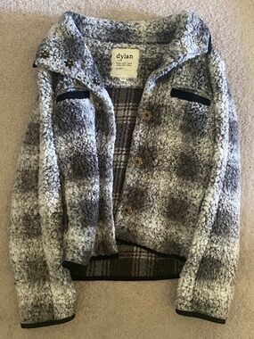 dylan Fuzzy Black & White Jacket